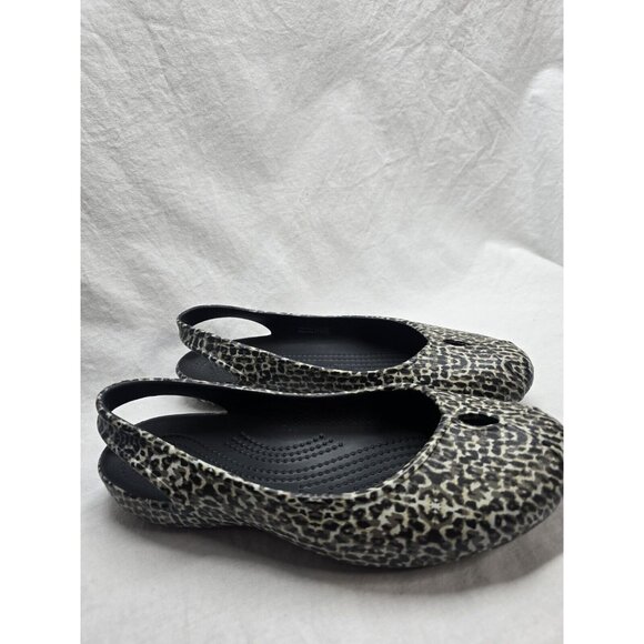 Crocs Olivia II Flat Slingback Casual Shoes Leopard Women's US Size 7 - Picture 7 of 9